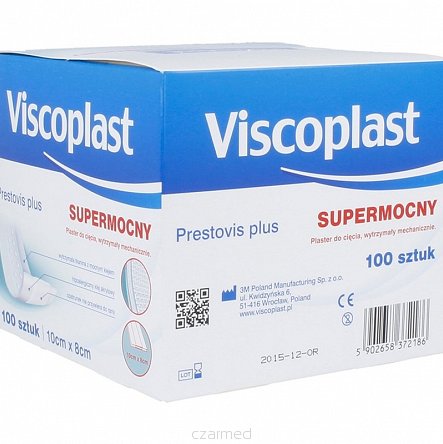Viscoplast Prestovis Plus Supermocny, plastry, 10 cm x 8 cm, 1 szt.